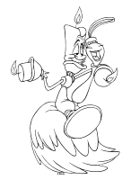 A coloring page of beauty and the beast